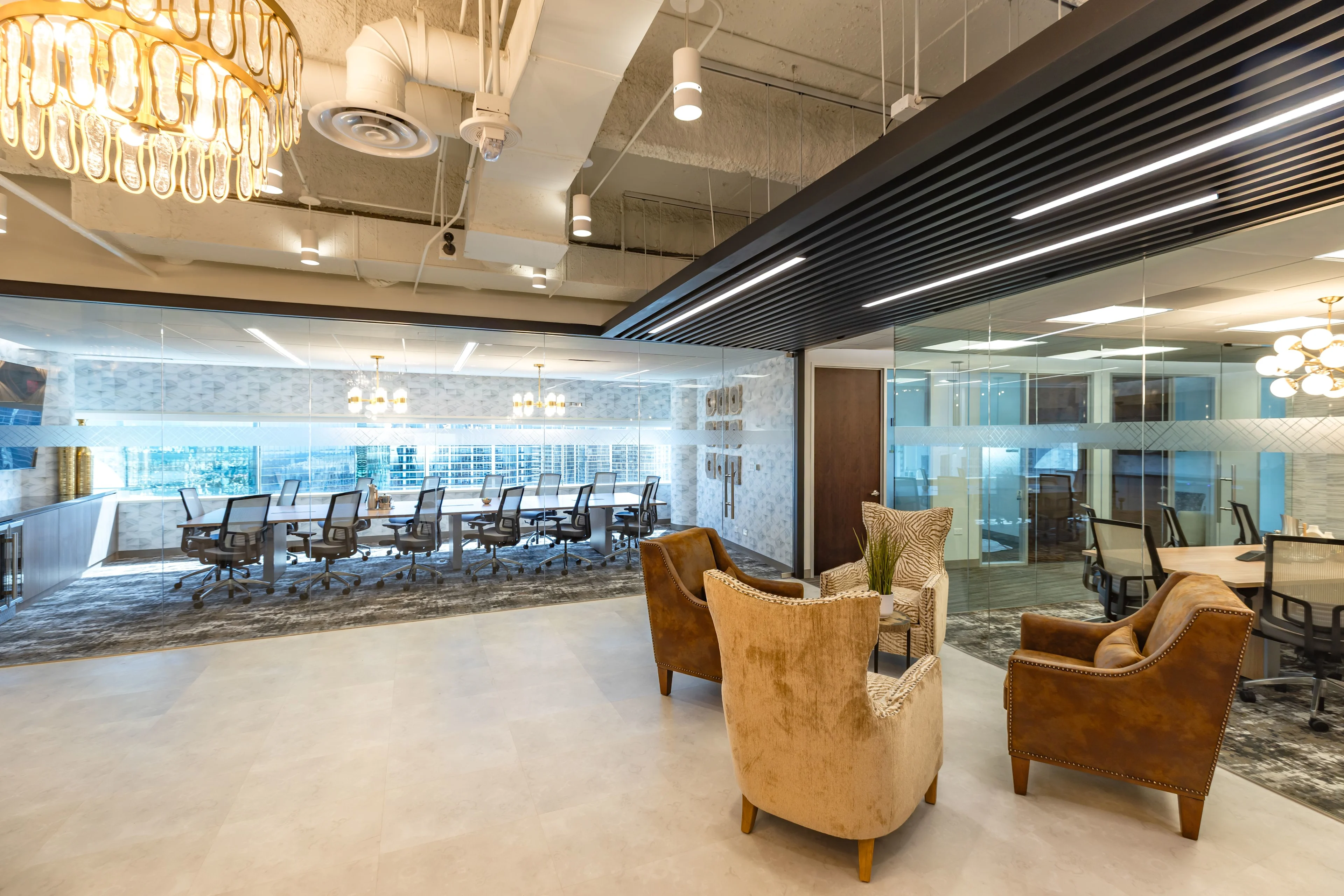 Contemporary team office prepared for collaborative work